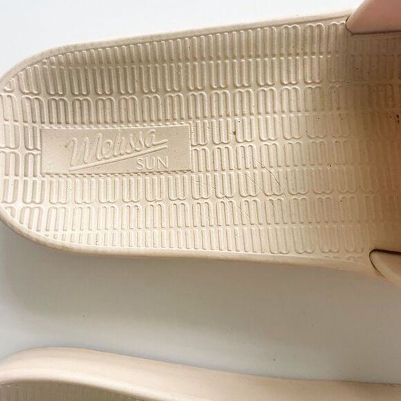 Melissa Sun Waterproof Pool Slides Cream Ivory - Picture 8 of 9